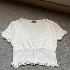 Urban outfitters cream crop top NWOT